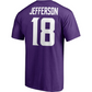 NFL Player T-Shirt Name And Number Justin Jefferson Vikings (Purple)