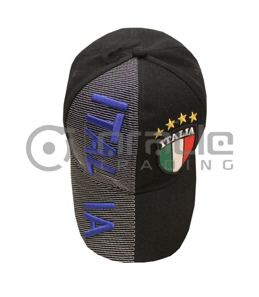 Country Hat 3D Italy (Black w/Yellow Stars)