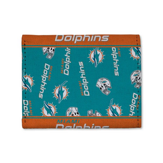 NFL Canvas Trifold Wallet Dolphins