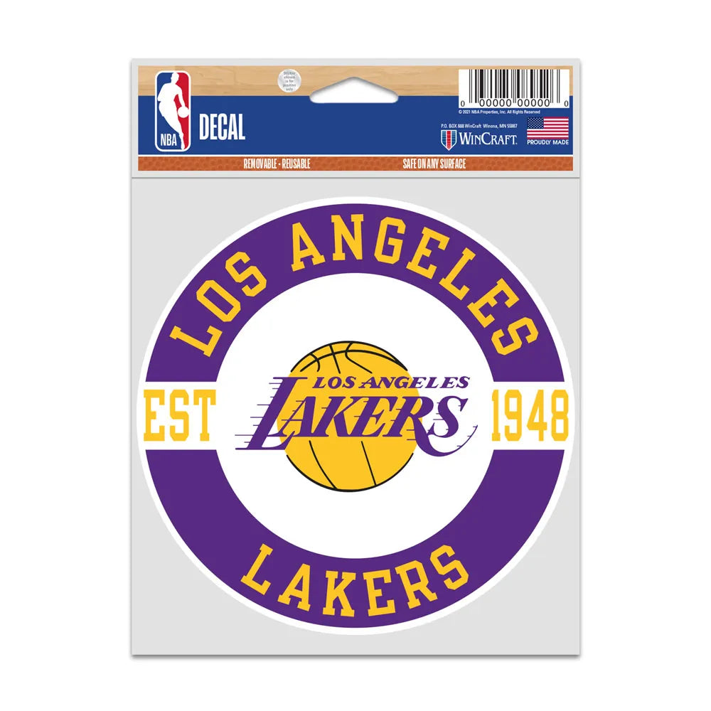 NBA Multi Use Decal 3.75x5 Est. Lakers
