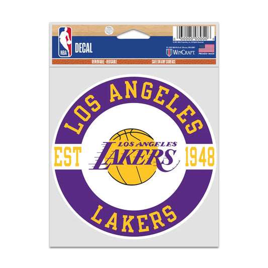 NBA Multi Use Decal 3.75x5 Est. Lakers