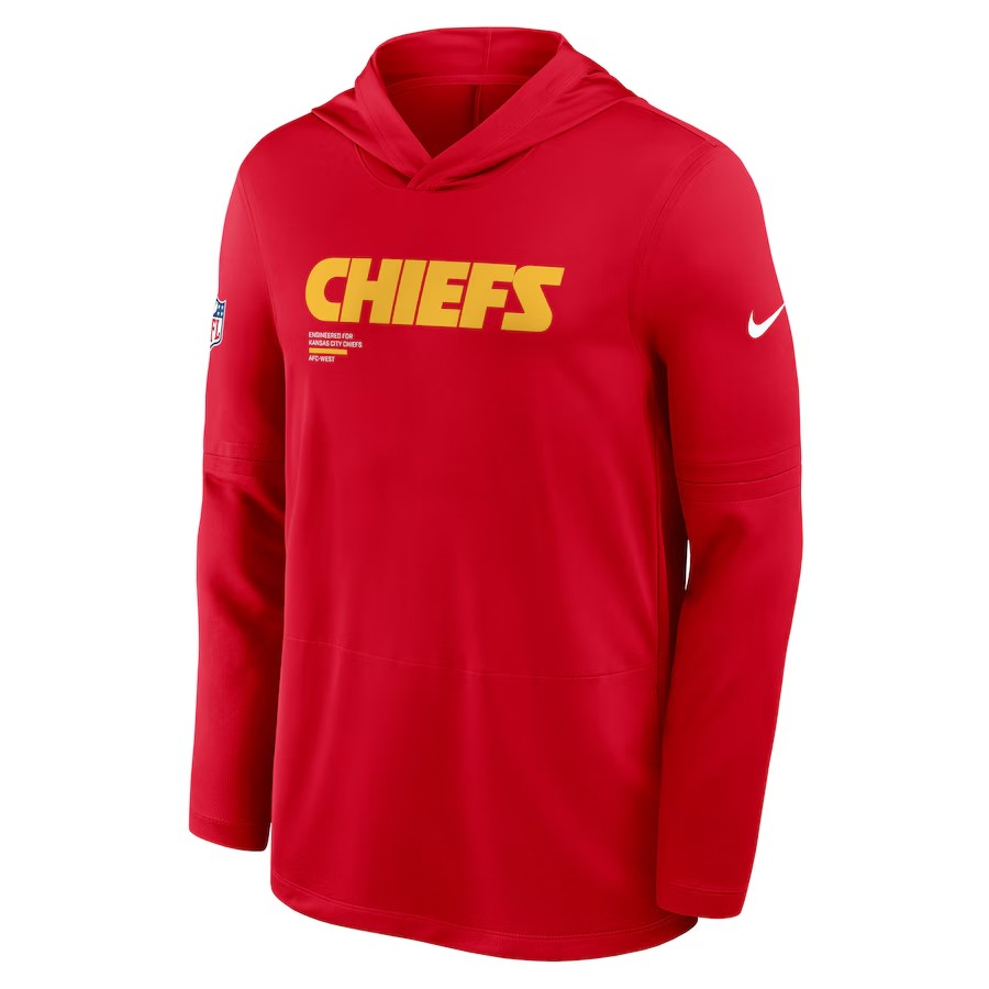 NFL Dri-FIT Long Sleeve Hoodie 2025 Sideline Pure Fury Chiefs