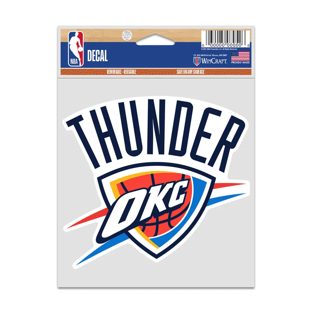 NBA Multi Use Decal 3.75x5 Logo Thunder