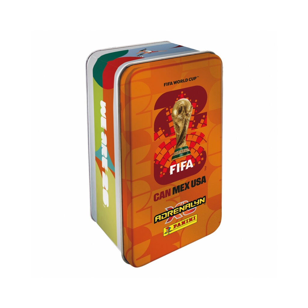 Panini Adrenalyn XL Trading Cards FIFA World Cup 2026 MEGA TIN (66 CARDS + LE & GOLDEN BALLER)
