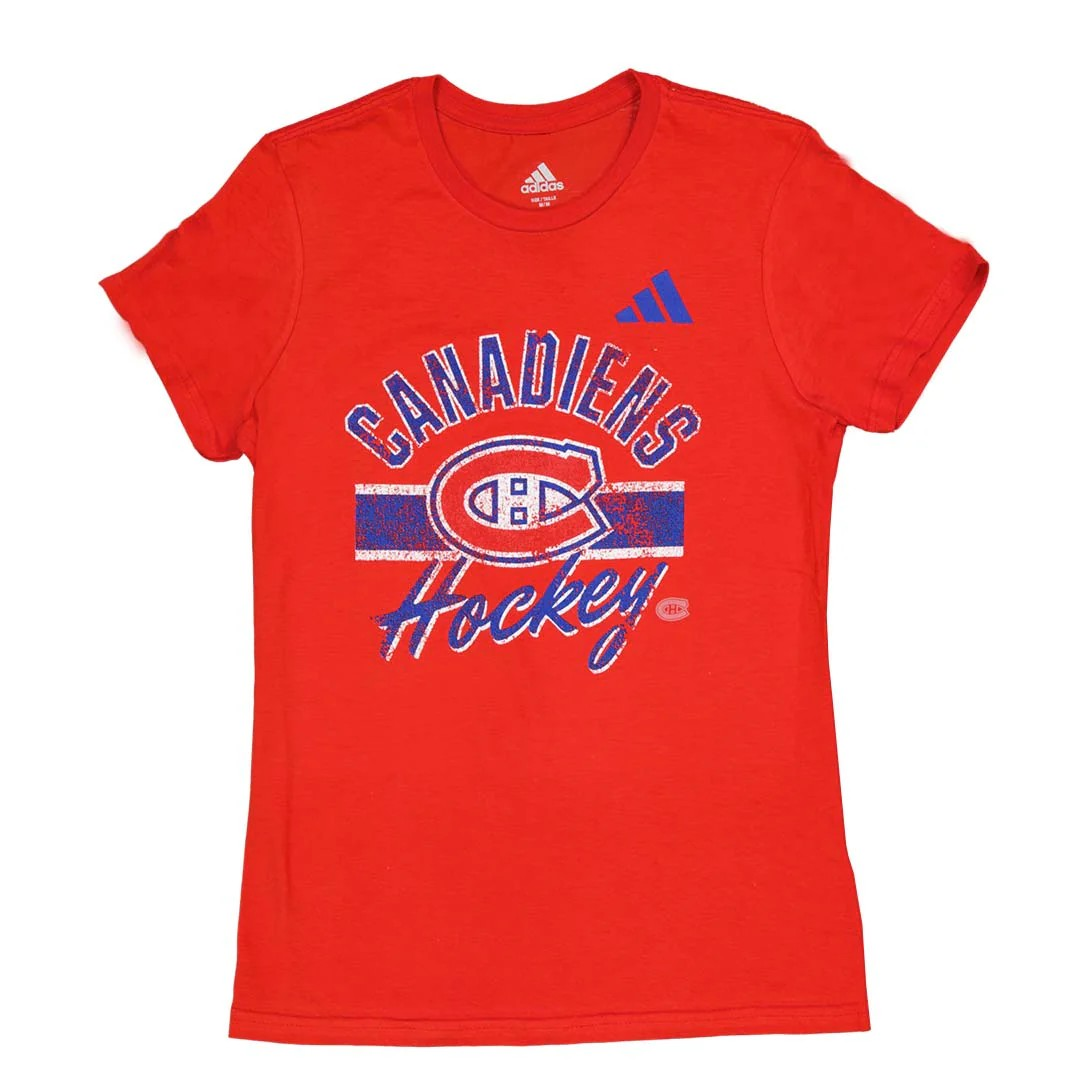 NHL Ladies Adidas Tri-Blend Distressed Canadiens