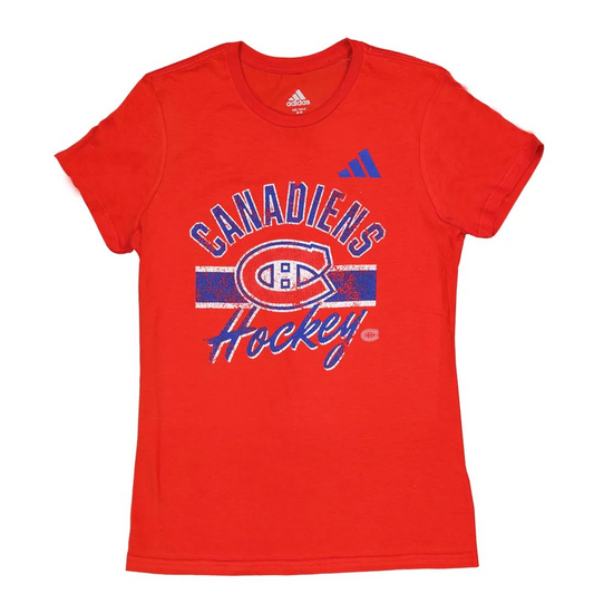 NHL Ladies Adidas Tri-Blend Distressed Canadiens