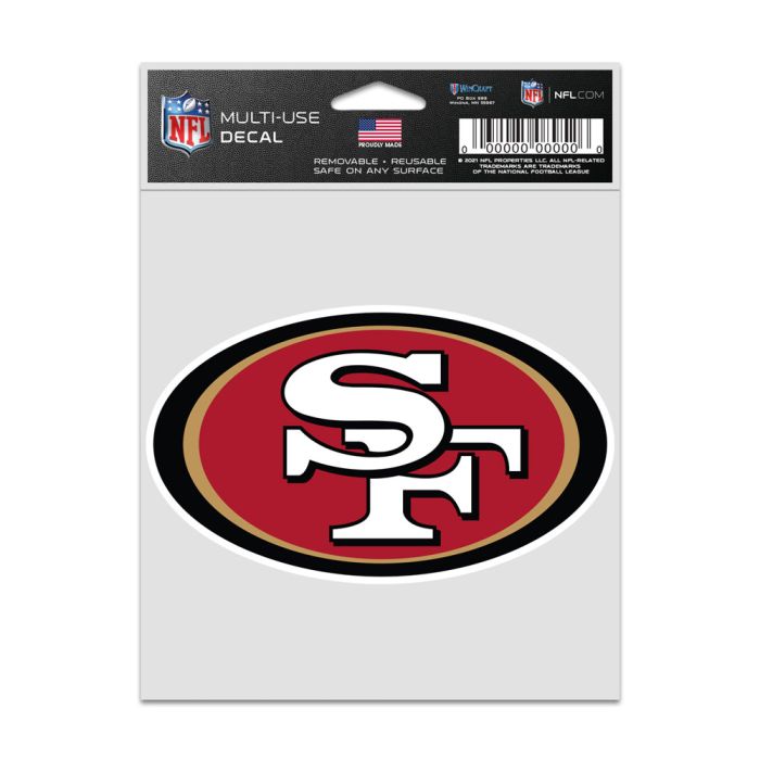 NFL Multi Use Decal 3.75x5 Logo 49ers