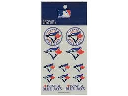 MLB Temporary Tattoo Sheet Blue Jays