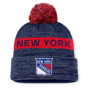 NHL Knit Hat Authentic Pro Rink Cuffed with Pom 2024 Rangers