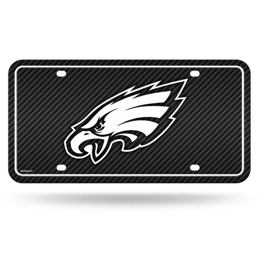 NFL License Plate Metal Carbon Fiber Design Eagles