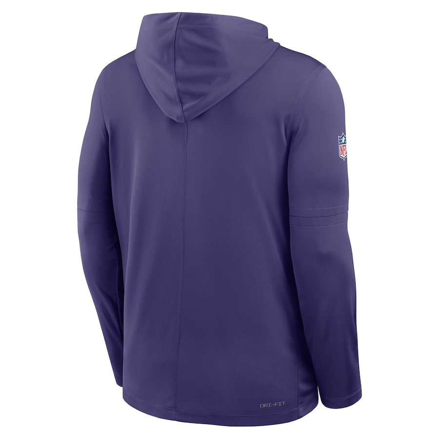 NFL Dri-FIT Long Sleeve Hoodie 2025 Sideline Pure Fury Ravens