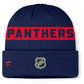 NHL Knit Hat Authentic Pro Cuffed Stripe Beanie Rink Road 2025 Panthers