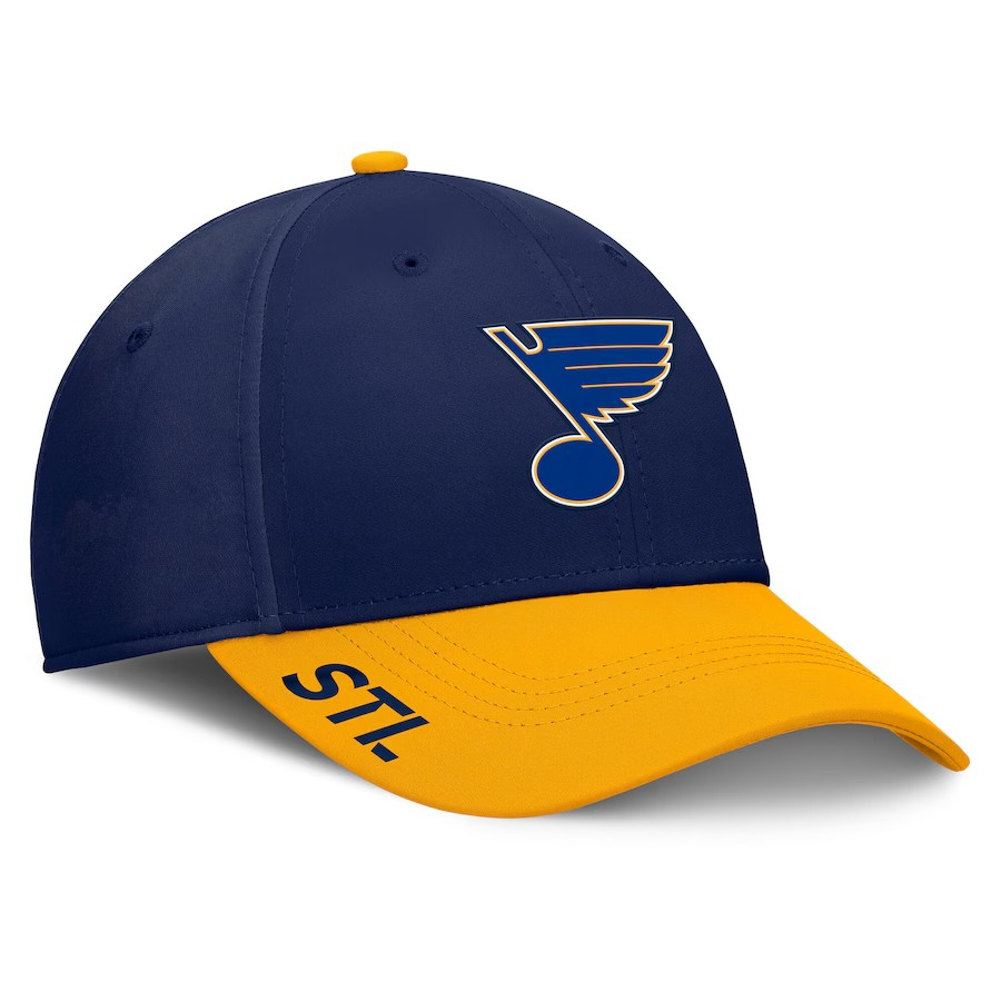 NHL Hat Structured Stretch Authentic Pro Rink Flex Two Tone 2024 Blues