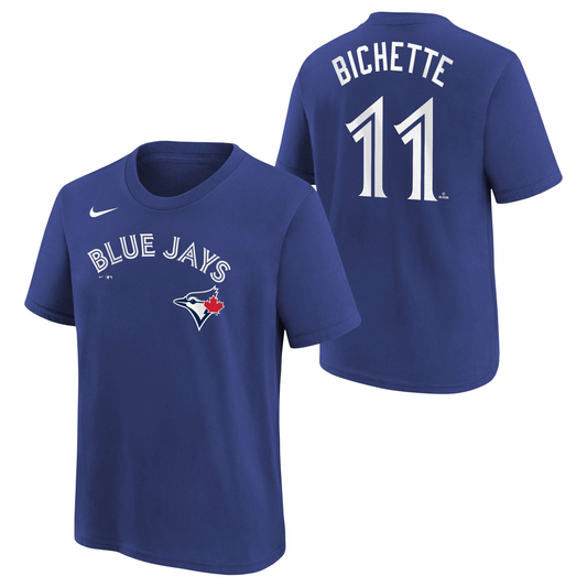 MLB Youth Player T-Shirt Name And Number Alt Rush Blue Bichette Blue Jays