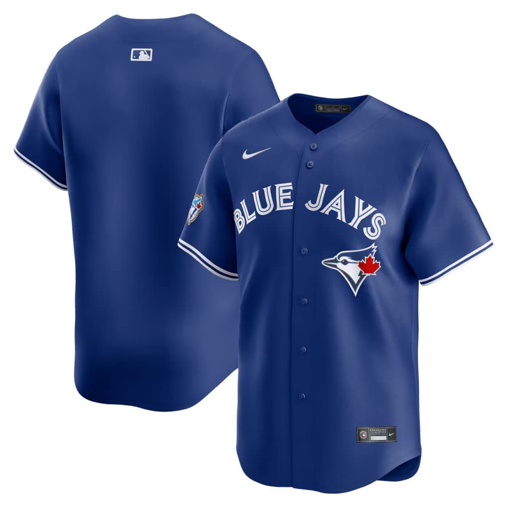 MLB Limited Jersey Alt Royal Blank 50th Anniversary Patch Blue Jays