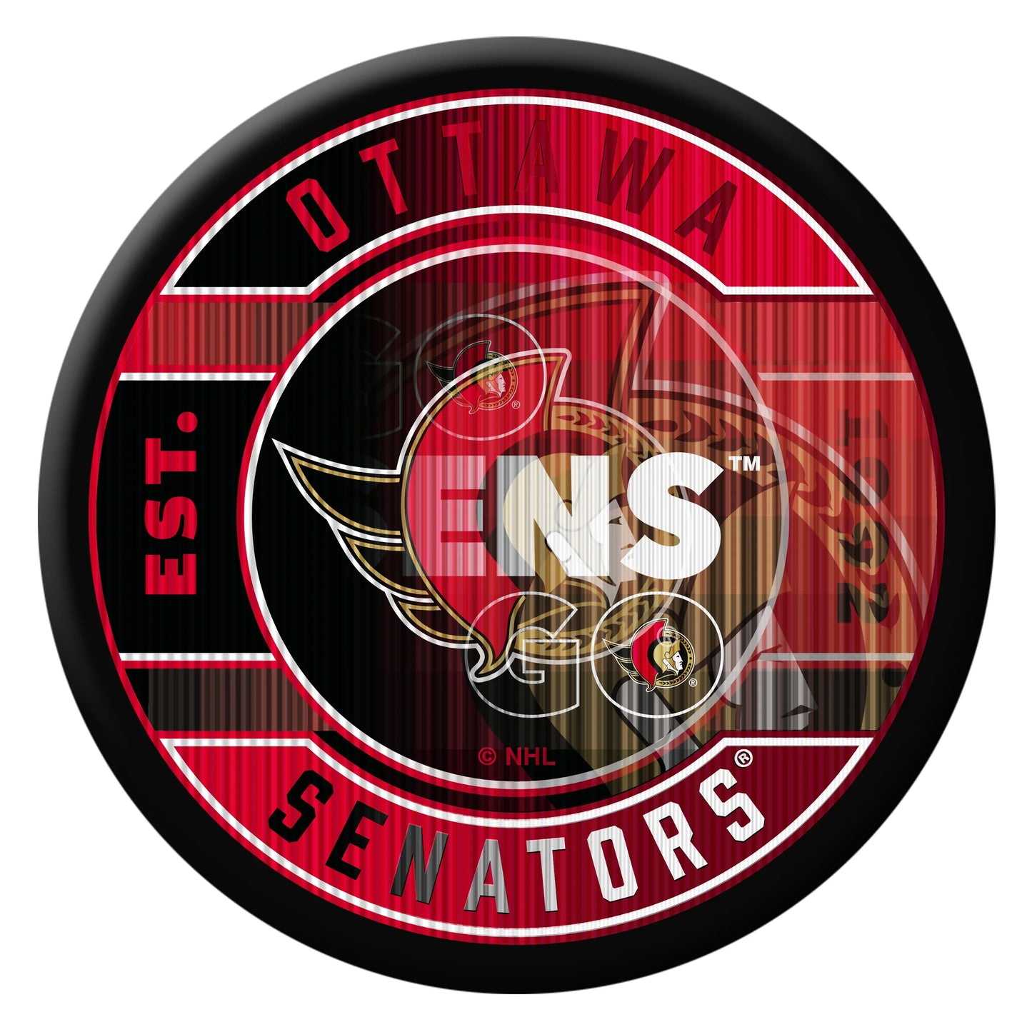 NHL Lenticular Puck Slogan Senators