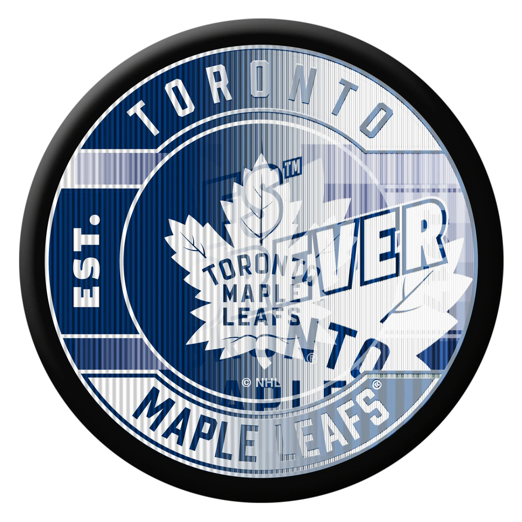 NHL Lenticular Puck Slogan Maple Leafs