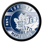 NHL Lenticular Puck Slogan Maple Leafs
