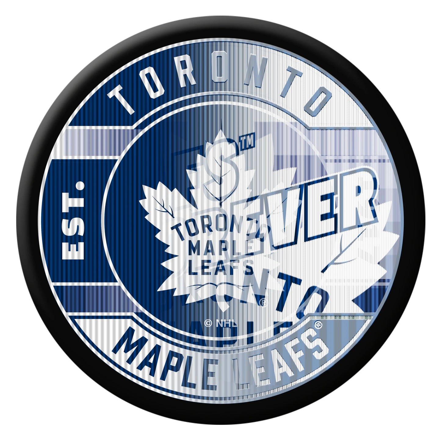 NHL Lenticular Puck Slogan Maple Leafs