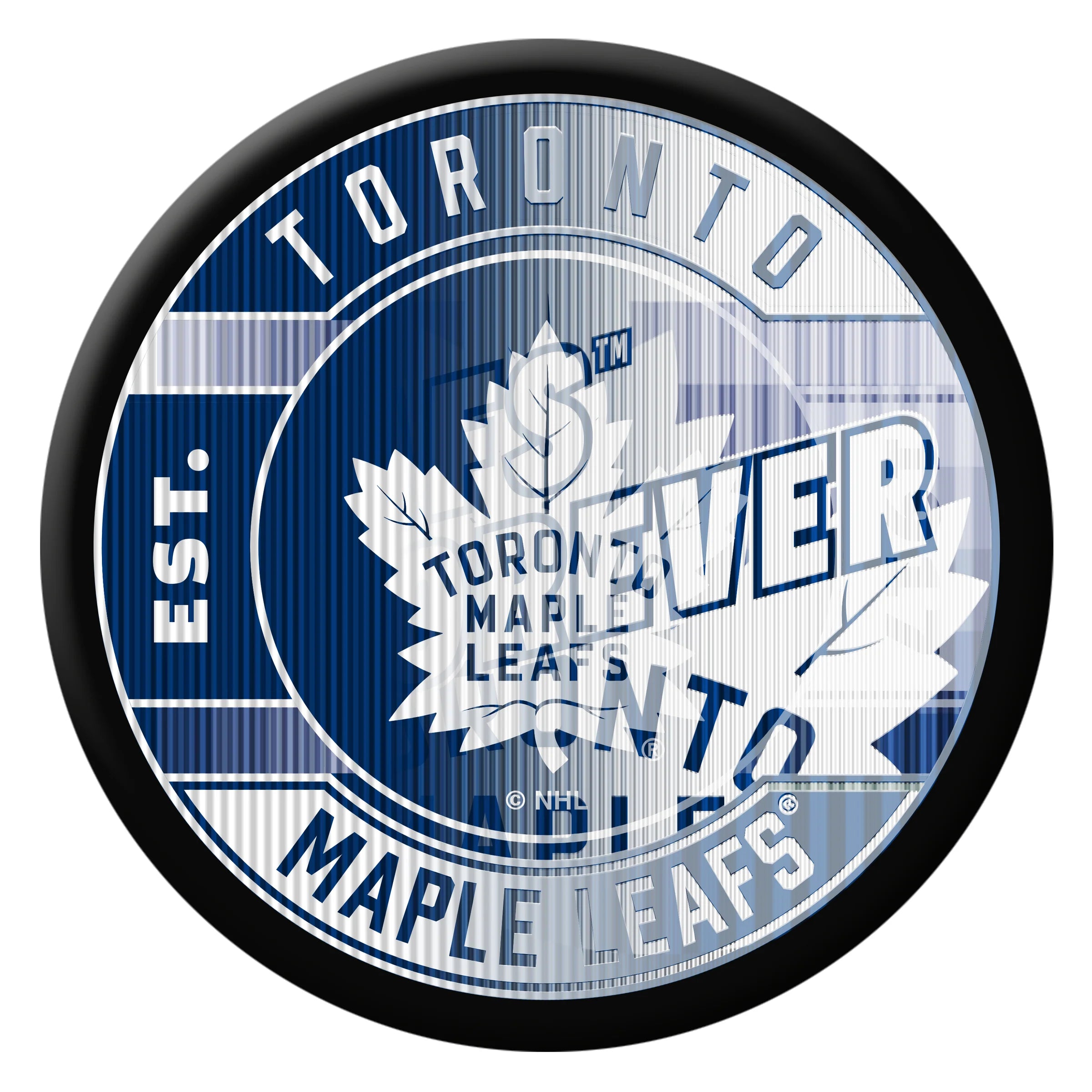 NHL Lenticular Puck Slogan Maple Leafs