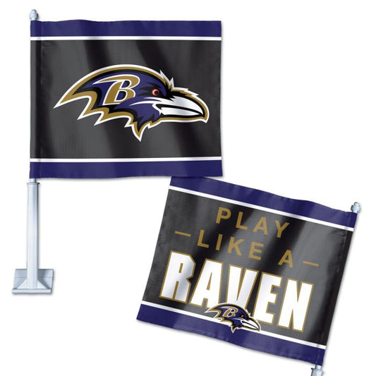 NFL Car Flag 11x15 Slogan Ravens