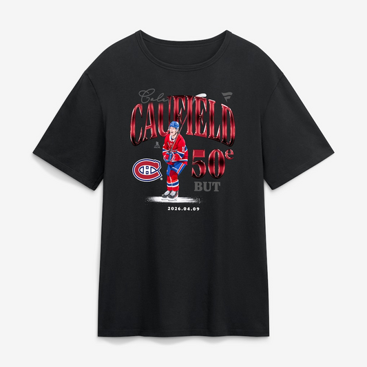 NHL Player T-Shirt 50th Goal Cole Caufield Canadiens