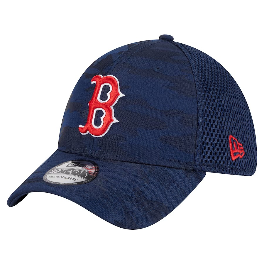 MLB Hat 3930 Camo Front Red Sox