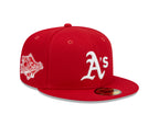 MLB Hat 5950 World Series Side Patch Scarlet Red Athletics