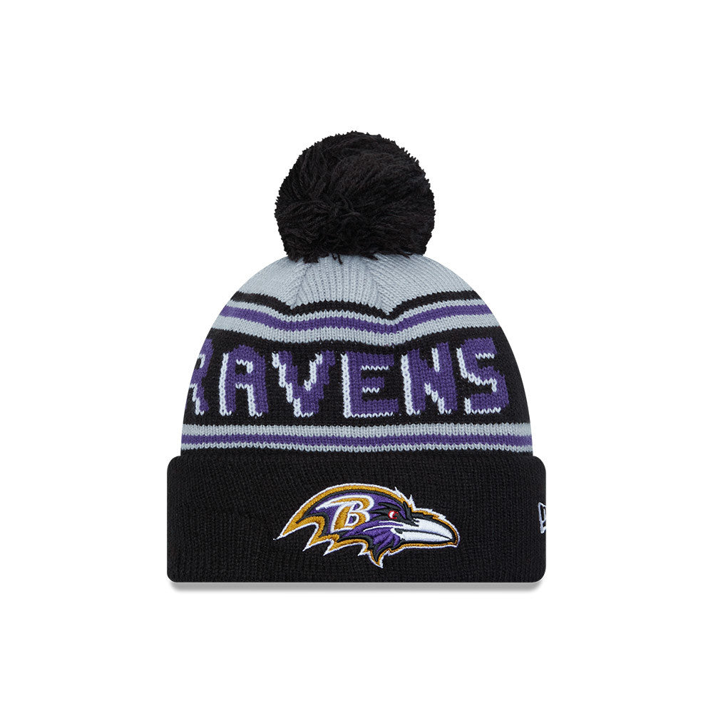 NFL Knit Hat Pom Wordmark Ravens