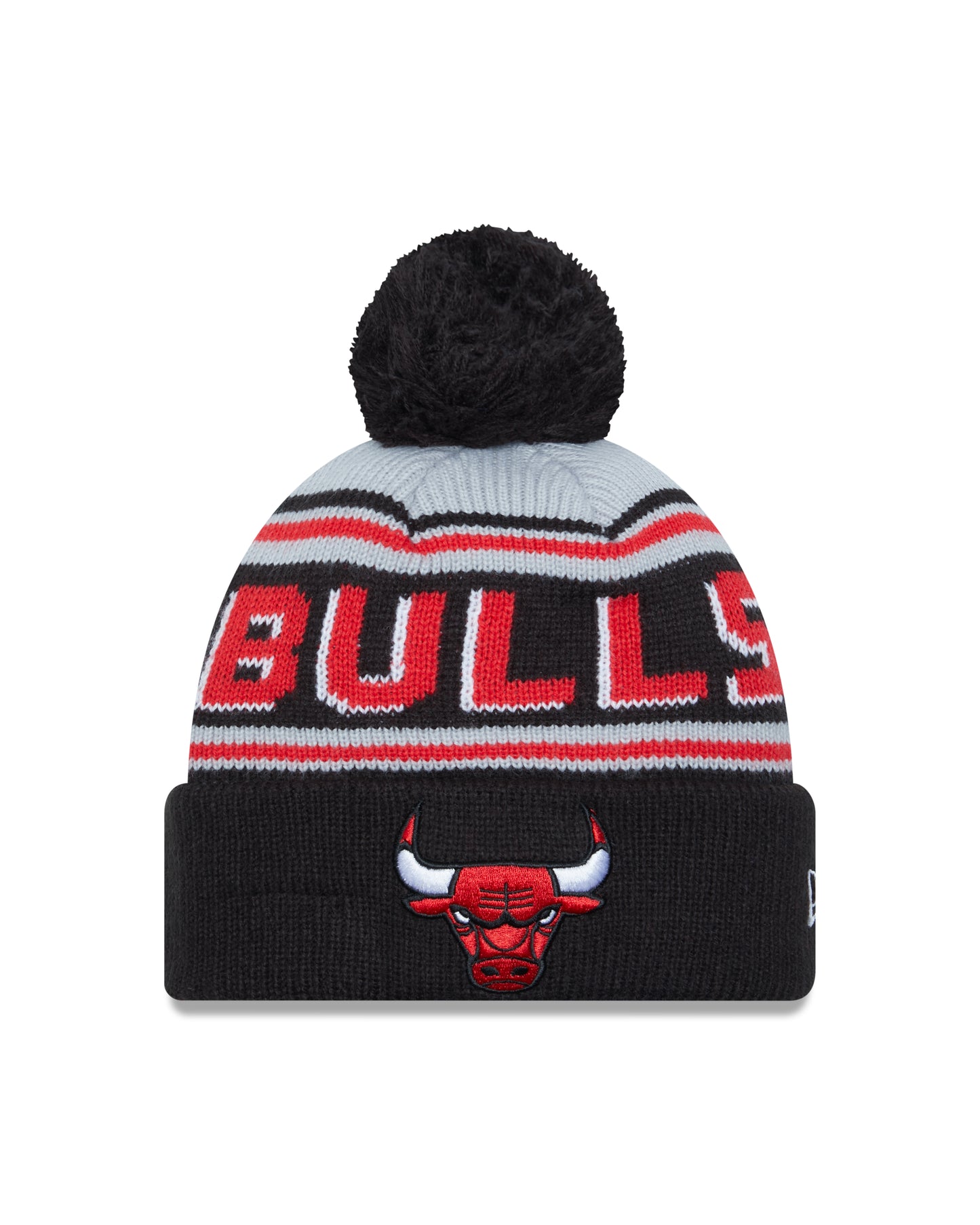 NBA Knit Hat Pom Wordmark Bulls