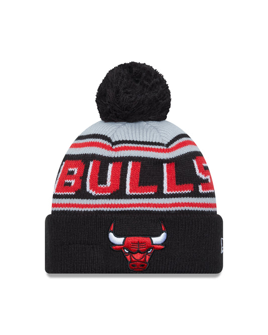 NBA Knit Hat Pom Wordmark Bulls