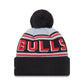 NBA Knit Hat Pom Wordmark Bulls