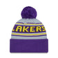 NBA Knit Hat Pom Wordmark Lakers