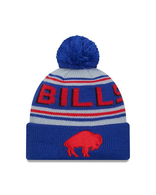NFL Knit Hat Pom Wordmark Heritage Bills
