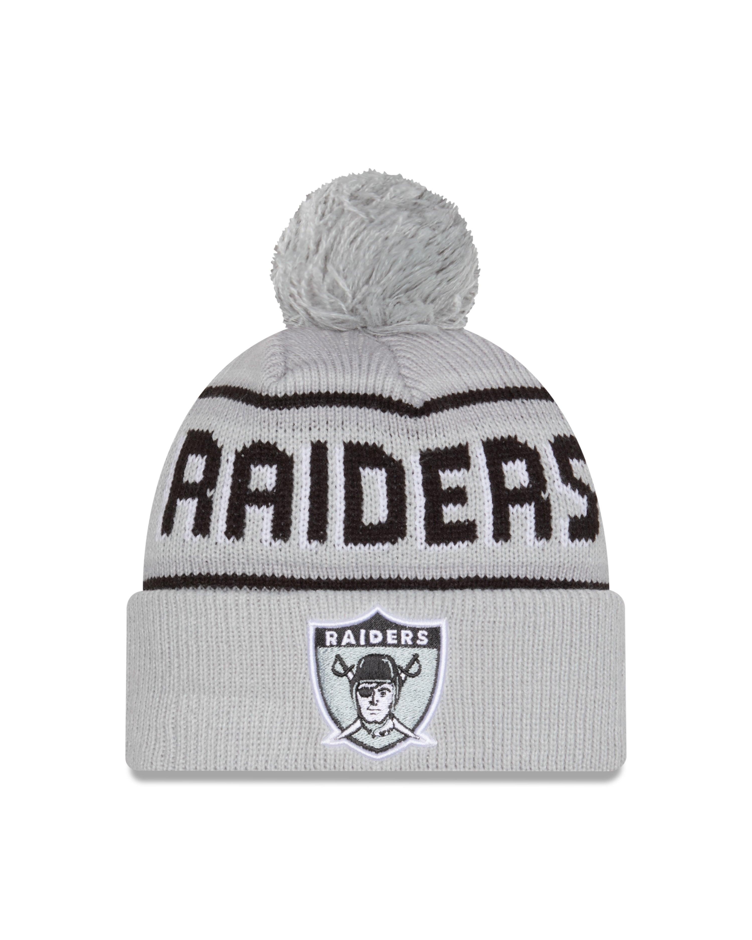 NFL Knit Hat Pom Wordmark Heritage Raiders
