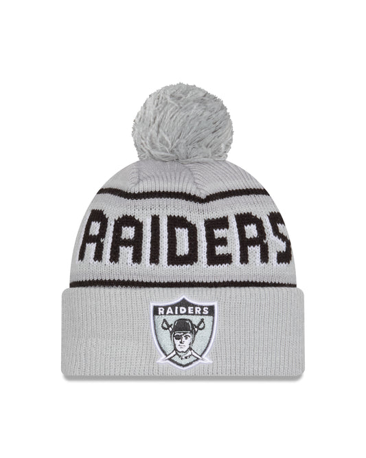 NFL Knit Hat Pom Wordmark Heritage Raiders