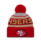NFL Knit Hat Pom Wordmark Heritage 49ers