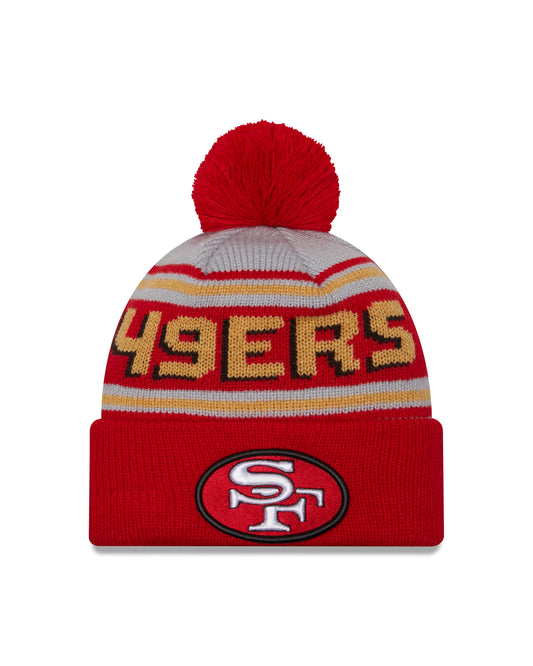 NFL Knit Hat Pom Wordmark Heritage 49ers