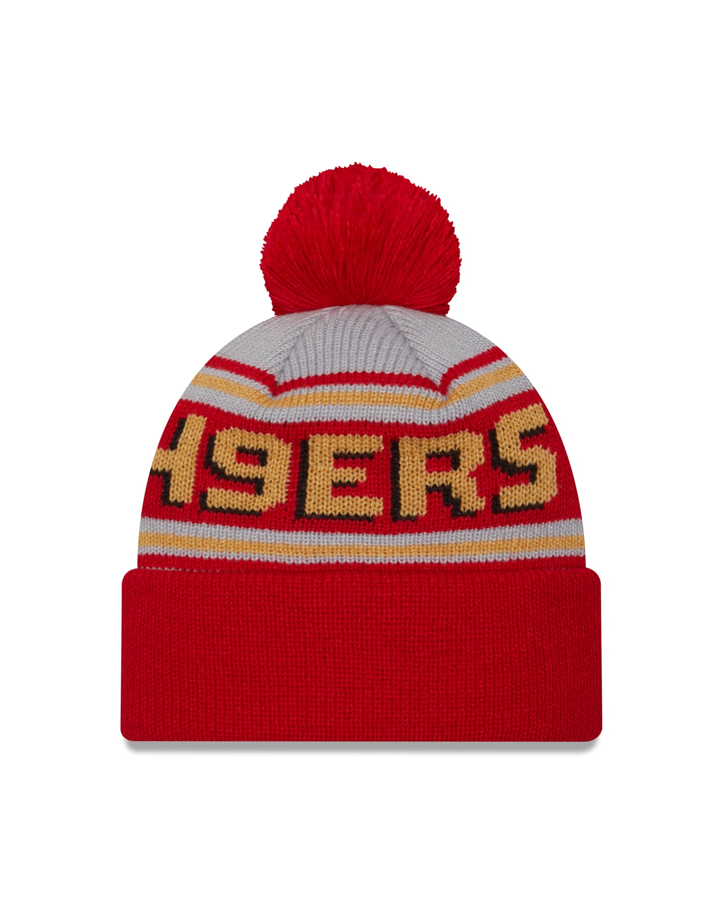 NFL Knit Hat Pom Wordmark Heritage 49ers
