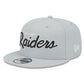 NFL Hat 950 Snapback Script Grey Raiders