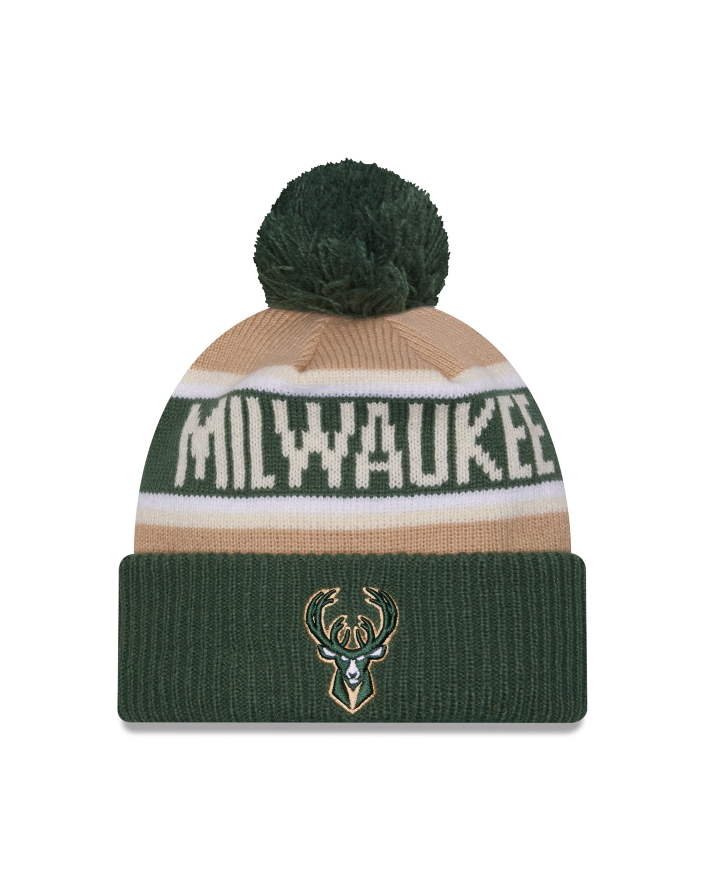 NBA Knit Hat Cuff Pom 2024 Draft Bucks