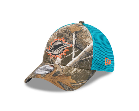 NFL Hat 3930 Realtree Camo Team Neo Dolphins