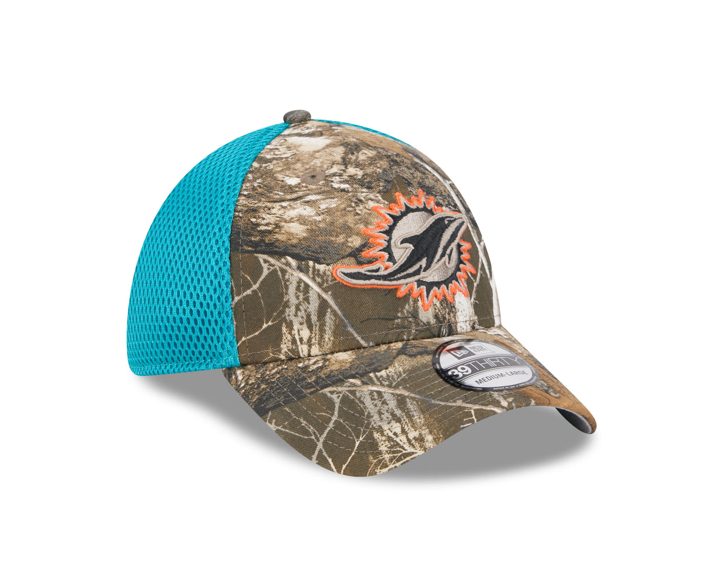 NFL Hat 3930 Realtree Camo Team Neo Dolphins