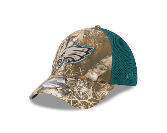 NFL Hat 3930 Realtree Camo Team Neo Eagles