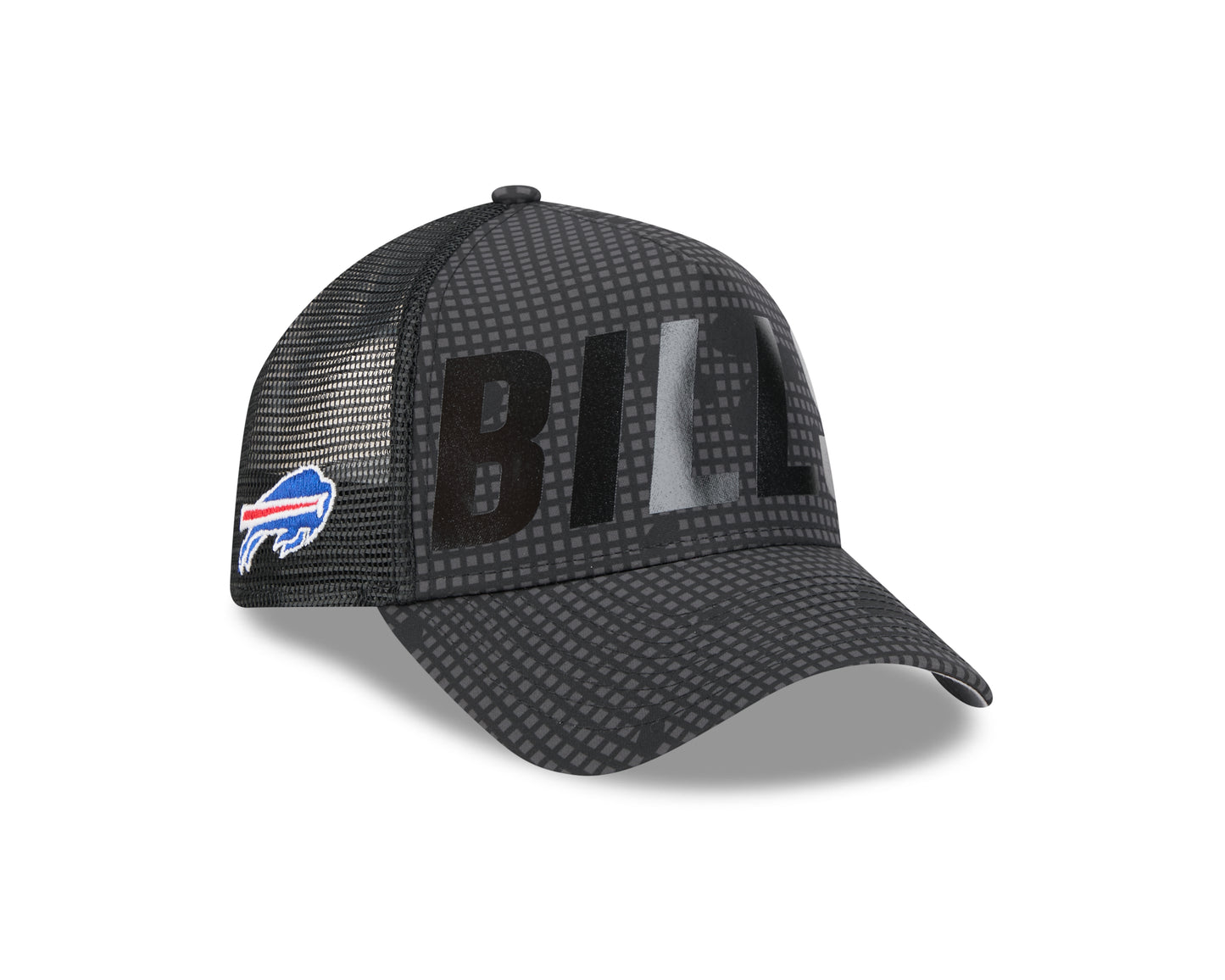 NFL Hat 940 A-Frame Trucker Snapback Midnight Ink Tonal Text Bills