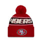 NFL Knit Hat 2024 Cold Weather Sport Knit W/ Pom 49ers