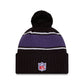 NFL Knit Hat 2024 Cold Weather Sport Knit W/ Pom Ravens