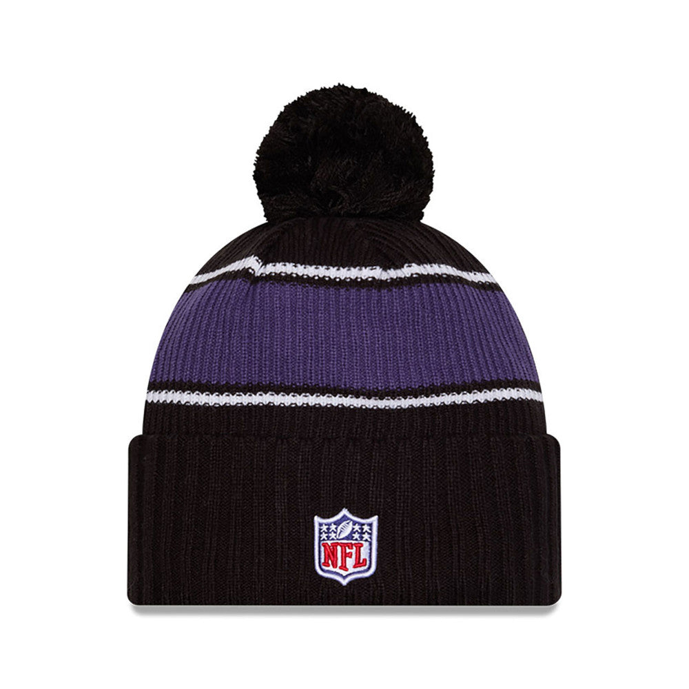 NFL Knit Hat 2024 Cold Weather Sport Knit W/ Pom Ravens