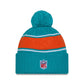 NFL Knit Hat 2024 Cold Weather Sport Knit W/ Pom Dolphins