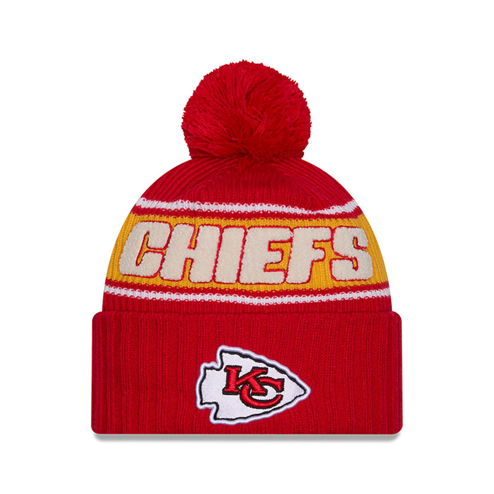 NFL Knit Hat 2024 Cold Weather Sport Knit W/ Pom Chiefs